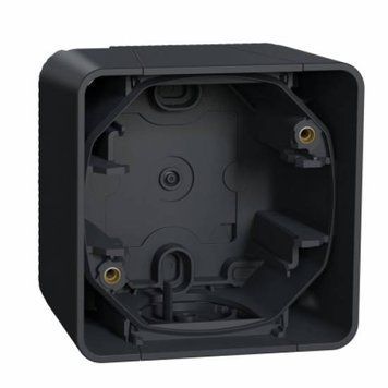 Коробка для накладного монтажу 1-на, IP55, чорний, Schneider Mureva Styl MKGN001051 фото