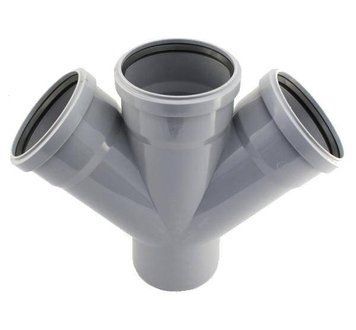 Фітинг хрестовина зовн. ПВХ 110х110х45&deg; PIPELIFE VDFX1145 фото